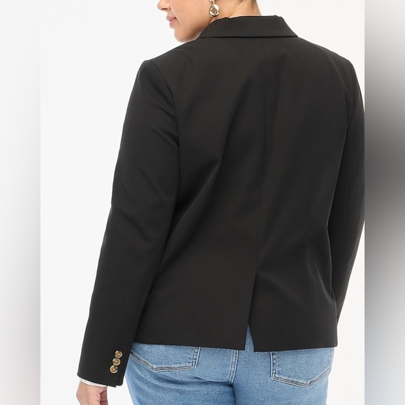 J. Crew Factory Cotton-blend two-button blazer in Black - Picture 4 of 12